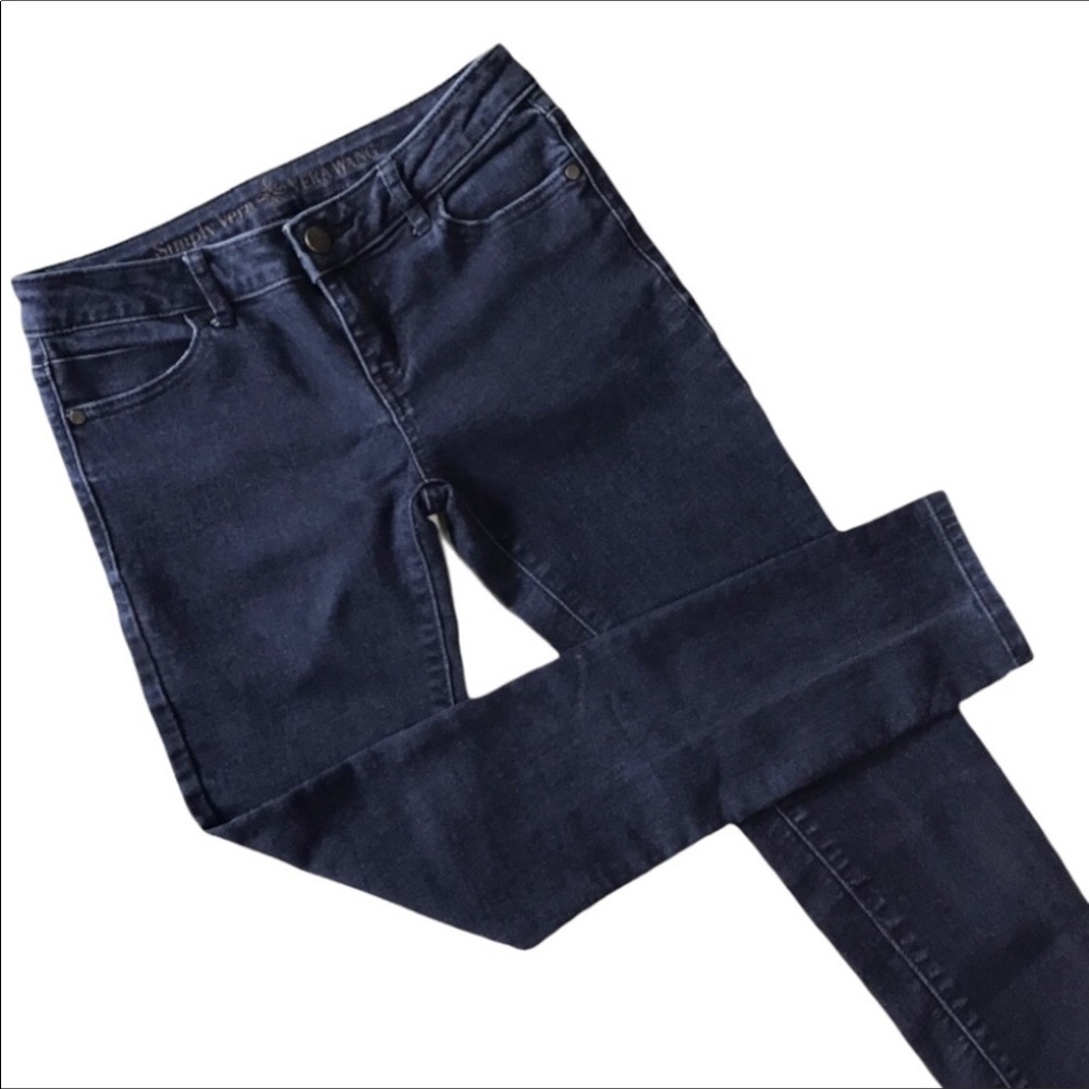 Simply Vera Vera Wang Jeans Skinny Stretchy Dark Wash Womens Size 2P Petite